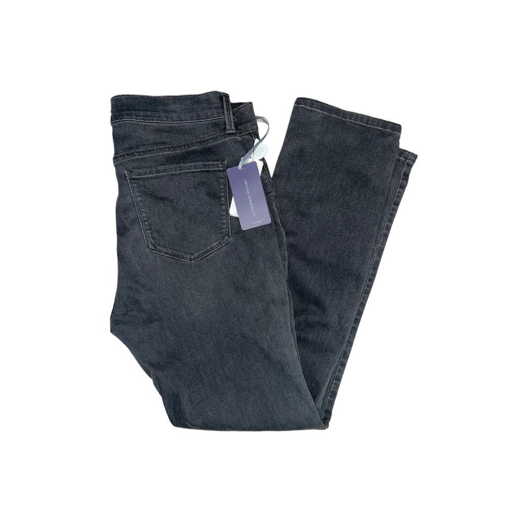 NYDJ Jeans Womens Size 10P Sheri Slim Black Five Pocket Styling Lift Tuck Pants